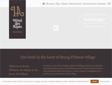 Tablet Screenshot of hoteldesalpesoisans.com